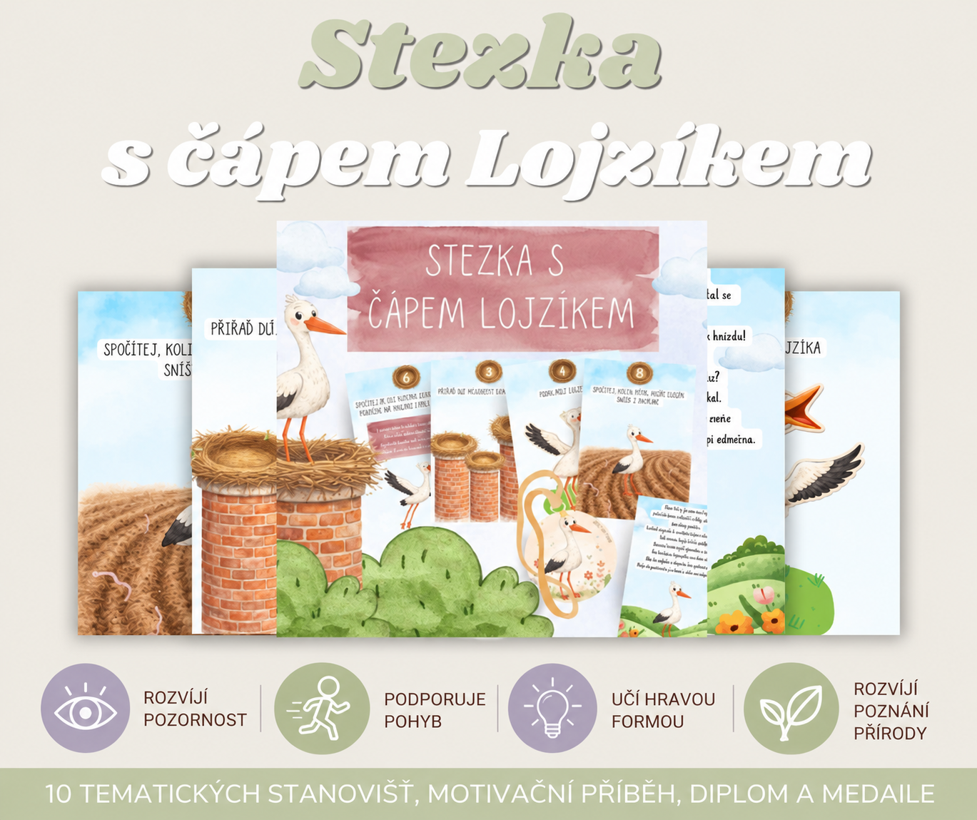 Stezka s čápem Lojzíkem